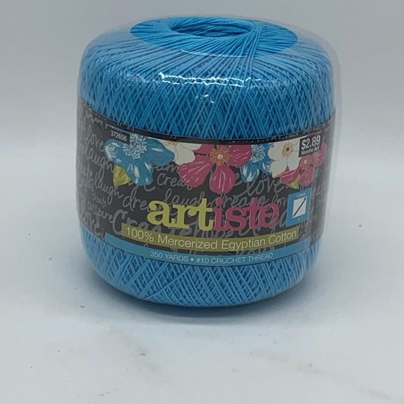 Lot Of 7 Crochet Thread Blue Black Turquoise Teal (Jade Blue) NEW Unopened Set - Picture 14 of 16